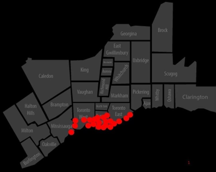 Poster board location map
